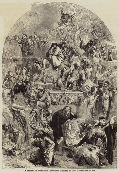 A Tableau of Shakespeare Characters by John Gilbert